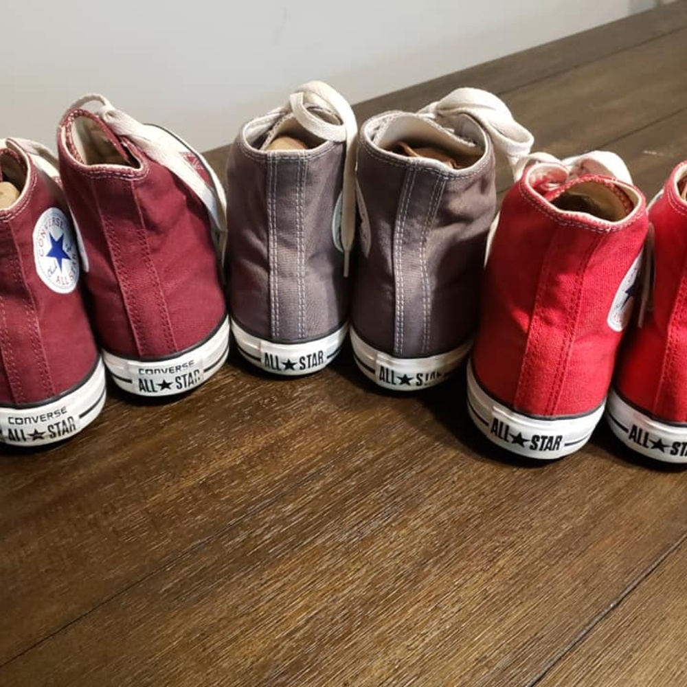 Set of 3 Converse Shoes Size 8 Mens - Picture 2 of 6